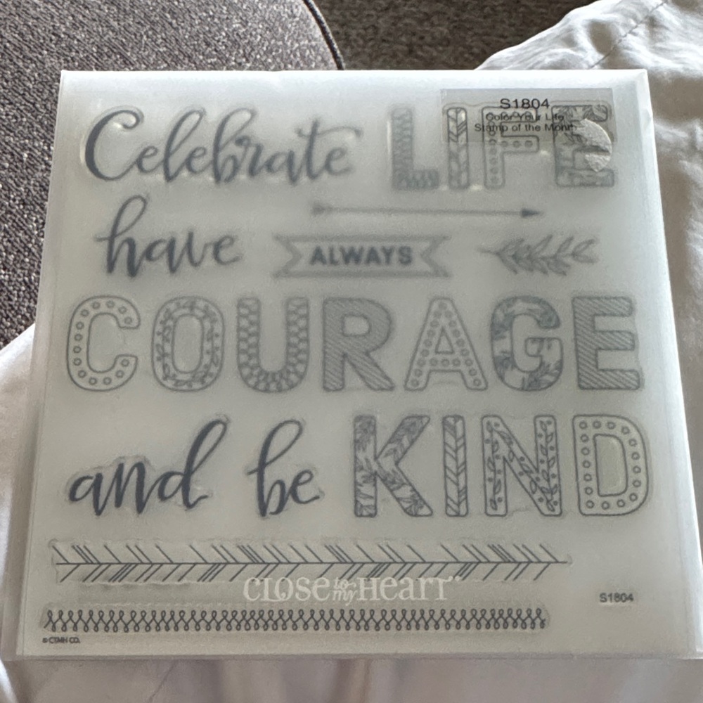 Close to My Heart Gray Home Design Stamp Set - Inspirational Words